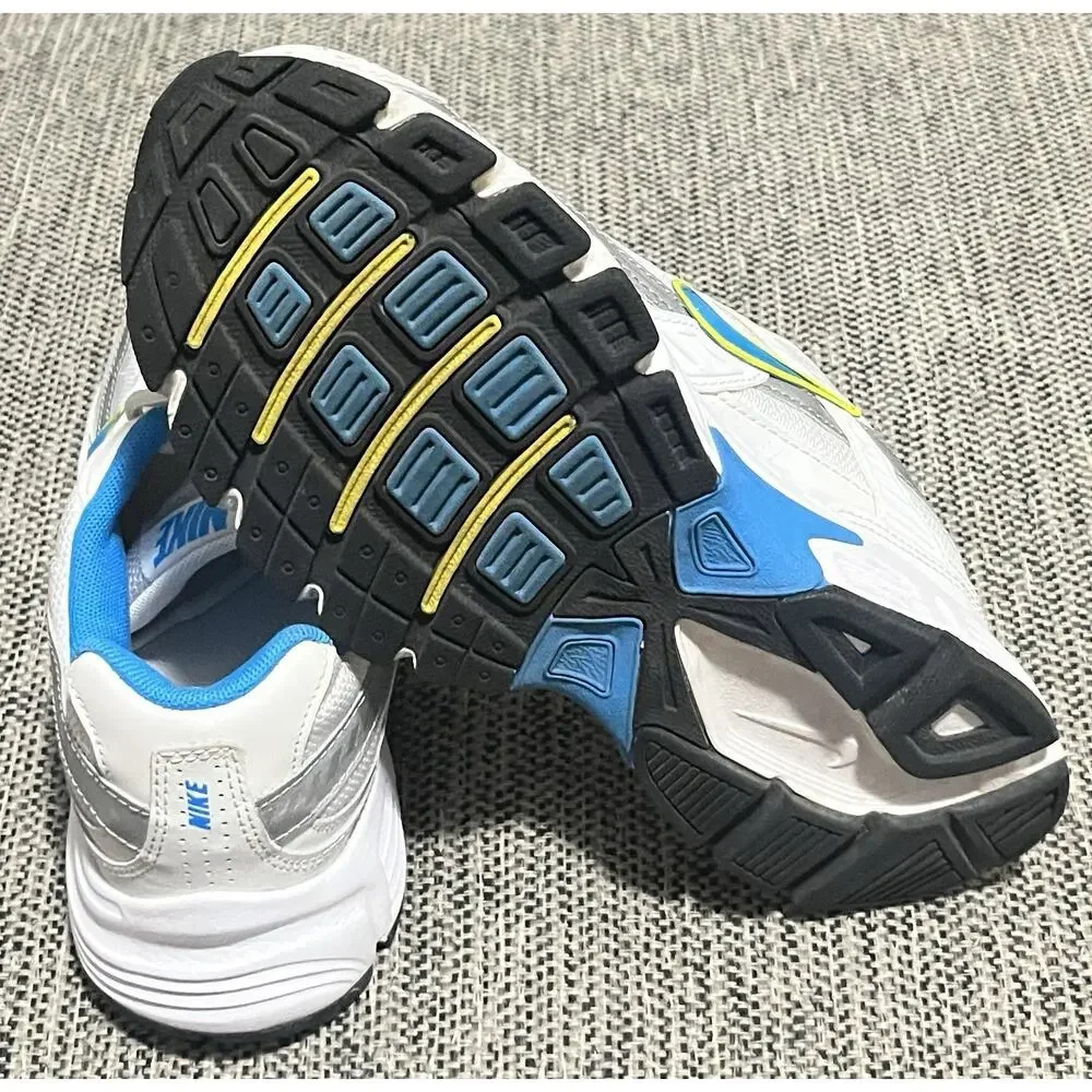 Nike Youth Unisex Running Shoes 394053-140 White Blue Green Size 6.5